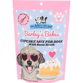 Barley's Bakes Birthday Cupcake Mix for Dogs, Peanut Butter Flavor, 7.5 Ounce, Wheat Free, Gluten Free, Real Food Ingredients, Made in the USA by The Bear & The Rat