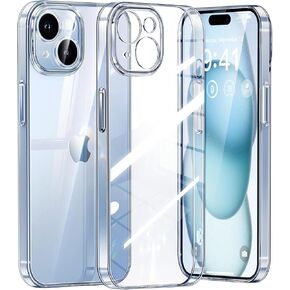 LOMILO Visual Invisibility for iPhone 15 Pro Max Case, [Never Yellowing] Top Clear Phone Case [Naked iPhone Experience] Full Coverage Camera, Ultra Slim Thin Sturdy PC Cover for Clear Case Lovers