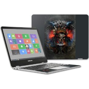MightySkins Skin Compatible With Samsung Chromebook Plus 12.3"(2017 - Grunge Skull | Protective, Durable, and Unique Vinyl Decal wrap cover | Easy To Apply, Remove, and Change Styles | Made in the USA