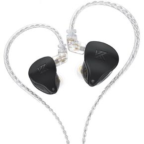 سماعة أذن KZ AST مزودة بـ 12 وحدة BA عالية الدقة وشاشة صوت جهير وسماعة أذن متوازنة وسدادات أذن لتقليل الضوضاء وهندسة الجسم وسماعة موسيقى رياضية مريحة (بدون ميكروفون، أسود) in Kuwait