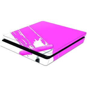 MightySkins Skin Compatible with Sony Playstation 4 Slim PS4 wrap Cover Sticker Skins Pink Paint Roller