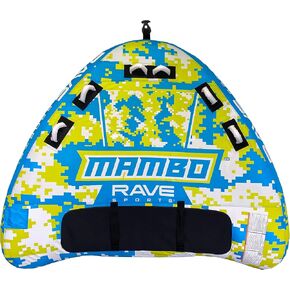 RAVE Sports Mambo Boat Towable Tube - Inflatable Boating Tube for 1-3 Riders, Navy Camo