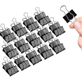 عرض مشابك المجلدات المتوسطة 1.25 بوصة وسعة 0.47 بوصة باللون الأسود 144 قطعة، مشابك المجلدات 32 مم لمكتب مدرسة المعلم والأعمال in Kuwait