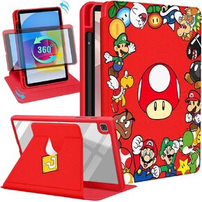 for Samsung Galaxy Tab A7 Lite 8.7 Inch 2021 for Women - Cute Cartoon for Girls 360 Degree Rotating Folio Stand Pencil Holder for Samsung Tab A7 lite Rotate Case,Angl