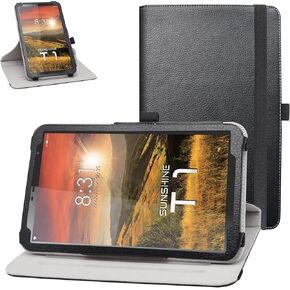 Bige for Sunshine T1 Elite Rotating Case,360 Degree Rotary Stand with Cute Pattern Cover for Sunshine T1 Elite Tablet/Foxx T8 Tablet/Scepter 8/Hyudai Hytab Plus 8WB1 8" Tablet,Purple