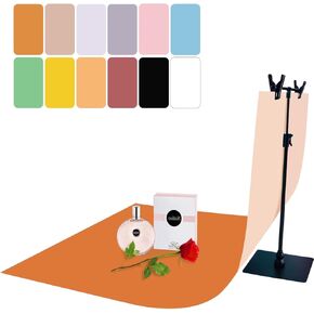 6PCS 34x22'' Photography Backdrops Small Product Background Paper W/Stand,Double-Sided 12Patterns Flat Lay Seamless Paper Props Tabletop Photo Shoot for Jewelry Food Cosmetics (Warm)