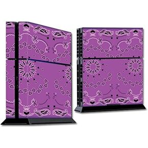 MightySkins Skin Compatible with Sony Playstation 4 PS4 Console wrap Sticker Skins Purple Bandana