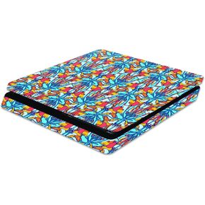 MightySkins Skin Compatible with Sony PlayStation 4 Slim PS4 wrap Cover Sticker Skins Sunset Flowers