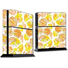 MightySkins Skin Compatible with Sony Playstation 4 PS4 Console wrap Sticker Skins Yellow Petals