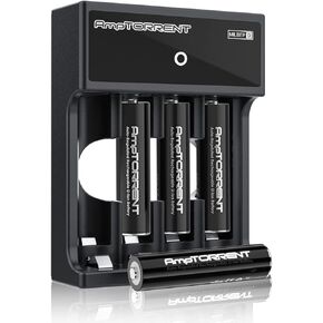 Lithium AAA Rechargeable Batteries, 1100mWh AAA Lithium Rechargeable Batteries, Rechargeable Lithium AAA Batteries, 1.5H Fast Charging, 1.5V Constant Output, 1200 Cycles (Without Charger)
