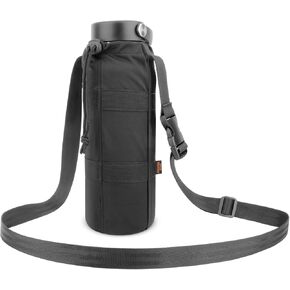 حامل زجاجة مياه من تصميم Desing Wish 24oz - 40oz مع حزام كتف قابل للتعديل، حزام زجاجة مياه قابل للطي عالمي للمشي لمسافات طويلة والتخييم والسفر (الزجاجة غير متضمنة)