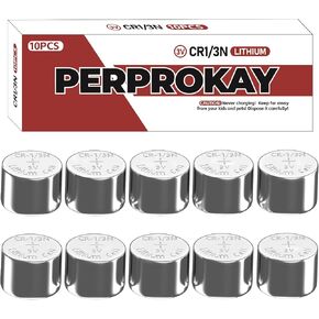 CR 1/3N 3V Lithium Battery 10Pack, CR1/3N 3 Volt Batteries, Long-Lasting 10-Year Shelf Life CR-1/3N DL1/3N Battery, High-Power 170mAh CR11108 Battery - 10 Count