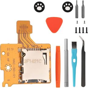 Micro SD Card Reader Replacement for Nintendo Switch (HAC-SD-01), TF Slot Card Reader Repair Kit for NS Console