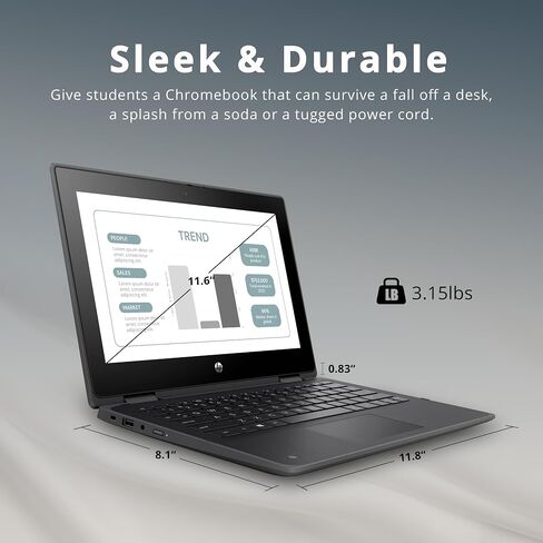 HP Probook x360 11 G5 EE 11.6'' HD 2-in-1 Touchscreen Laptop, Intel Celeron N4020, 4GB RAM, 192GB Storage(64GB eMMC+128GB USB), Intel UHD Graphics, HD Webcam, Wi-Fi, Bluetooth, Gray, Win 10 Pro in Saudi Arabia