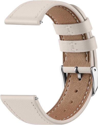 18mm Leather watch band Compatible with Garmin Venu 2s/ Venu 3S/Vivoactive 4s/Vivomove 3S/forernnner 255s bands, Quick Release Replacement Band for Garmin Forerunner 255S/ 265S Women in Saudi Arabia