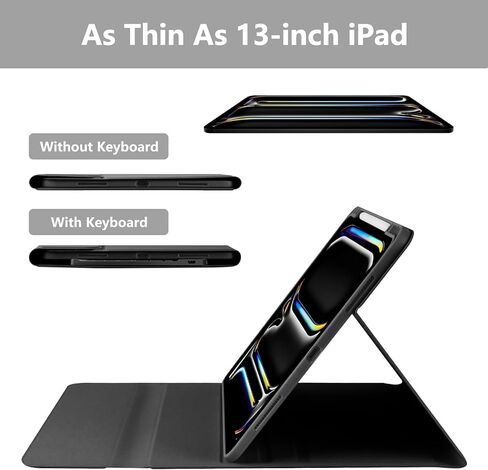 حافظة لوحة المفاتيح لجهاز سامسونج جالاكسي تاب S8 الترا 14.6 بوصة 2022، لوحة مفاتيح بلوتوث قابلة للفصل مغناطيسيًا، غطاء حامل نحيف خفيف الوزن مع حامل قلم S، النوم/الاستيقاظ التلقائي، SM-X900/X906، أسود in Kuwait
