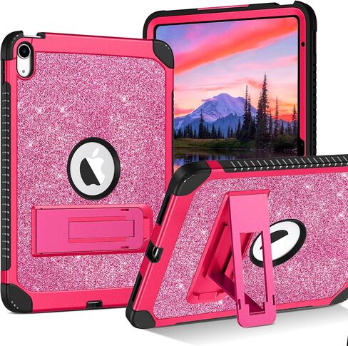 BENTOBEN for iPad 10th Generation Case, iPad 10.9 Case 2022 with Kickstand Glitter Sparkly 3 Layers Rugged Shockproof Protective Tablet Cover Case for iPad 10.9 Inch 2022 Release, Rose Gold in Saudi Arabia