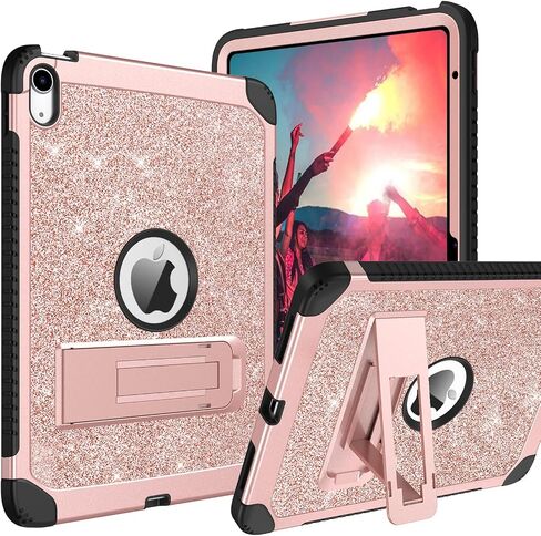 BENTOBEN for iPad 10th Generation Case, iPad 10.9 Case 2022 with Kickstand Glitter Sparkly 3 Layers Rugged Shockproof Protective Tablet Cover Case for iPad 10.9 Inch 2022 Release, Rose Gold in Saudi Arabia