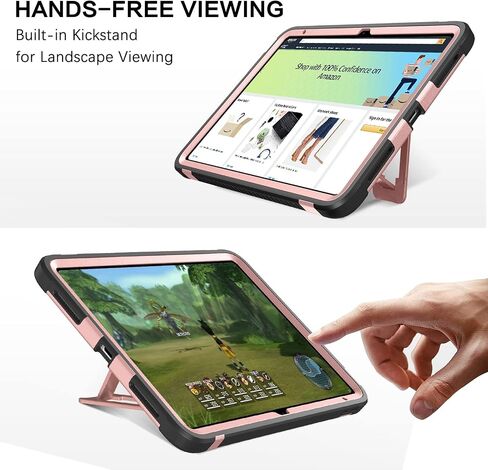 BENTOBEN for iPad 10th Generation Case, iPad 10.9 Case 2022 with Kickstand Glitter Sparkly 3 Layers Rugged Shockproof Protective Tablet Cover Case for iPad 10.9 Inch 2022 Release, Rose Gold in Saudi Arabia