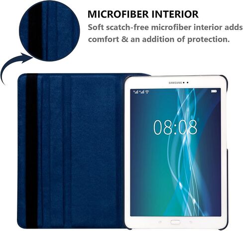 Case for Samsung Galaxy Tab S2 8.0 inch 2015 (SM-T710 T715 T713 T719),360 Degree Rotating Stand Case Smart Protective Cover,with Stylus Pen,Screen Film (Deep Blue) in Saudi Arabia