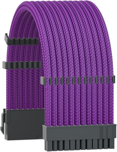 وصلة كابل PC Cablemod، 18AWG ATX 24P+ (2) EPS 8-P+(1) PCI-E8-P مع أمشاط كابل، مصنوعة من مواد مطلية بالذهب in Saudi Arabia