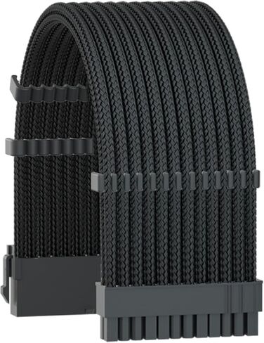 Extension PC Cablemod Sleeve,18AWG ATX 24P+ (2) EPS 8-P+(1) PCI-E8-P with Cable Combs,Crafted from Gold-Plated Materials in Saudi Arabia