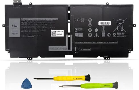 بطارية كمبيوتر محمول ASODI X1W0D متوافقة مع Dell XPS 13 7390 2 في 1 / XPS 13 9310 2 في 1 P103G P103G001 P103G002 Series 52TWH XX3T7 0XX3T7 00FDRT X1WOD MM6M8 0MM6M8 51Wh/6375mAh in Saudi Arabia