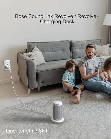 Charging Dock Replacement for Bose Soundlink Revolve Charging Cradle for Bose Soundlink Revolve, Soundlink Revolve+(Series II), Revolve Plus/Plus 2 Speaker (Plug& Micro Cable Include, Black) in Saudi Arabia