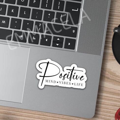 (3PCS) Positive Mind Vibes Life Black Sticker, Motivational Quotes, Inspirational Quotes Stickers,Waterproof Vinyl Decal Decor Books Laptops Tumblers Kindles 3'' x 1.8 " in Saudi Arabia