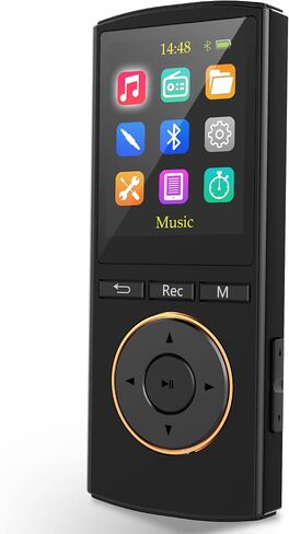 مشغل MP3، مشغلات MP3 Safuciiv بسعة 36 جيجابايت، بلوتوث 5.2، راديو FM، جودة صوت لا تفقد، تسجيل بلمسة واحدة - تجربة صوتية استثنائية لمحبي الموسيقى أثناء التنقل، أسود in Saudi Arabia