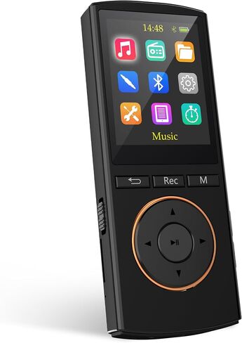 مشغل MP3، مشغلات MP3 Safuciiv بسعة 36 جيجابايت، بلوتوث 5.2، راديو FM، جودة صوت لا تفقد، تسجيل بلمسة واحدة - تجربة صوتية استثنائية لمحبي الموسيقى أثناء التنقل، أسود in Saudi Arabia