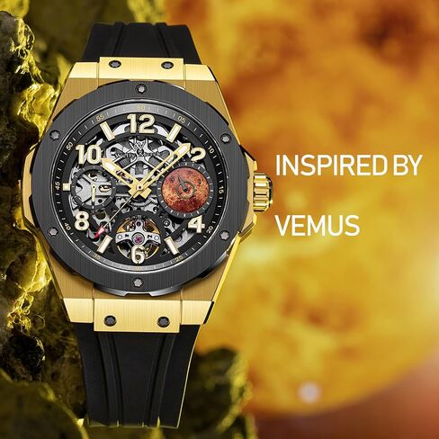 WM Welly Merck Men's Watch, Automatic Watches for Men, 24H/Second Subdial, Silver 316 Stainless Steel Case, Mechanical Dress Watch for Men Business, Water Resistant in Saudi Arabia
