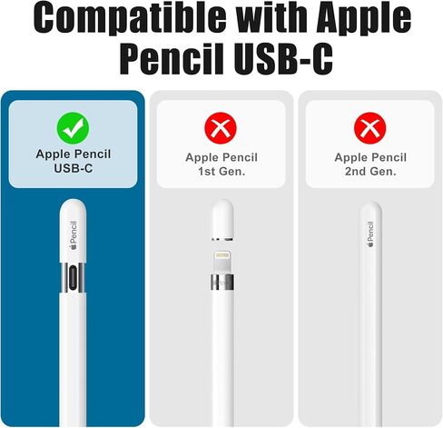 شاحن AGVEE بطول 3.3 قدم لقلم Apple Pencil (USB-C) الجيل 3 وقلم رصاص USB-C آخر، سلك شحن رفيع ناعم للغاية بزاوية 90 درجة، أبيض in Saudi Arabia
