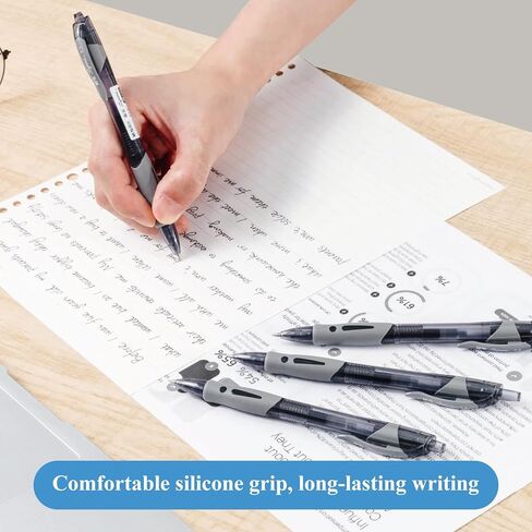 M&G 30 Pcs Gel Pens, 0.5mm Black Ink Gel Pen Fine Point Pens, Retractable Gel Ink Rollerball Pens, Quick Dry Gel Ink Pens with Large Capacity Ink Smooth Writing for Office School Women Men (Modern) in Kuwait