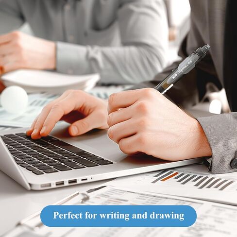 M&G 30 Pcs Gel Pens, 0.5mm Black Ink Gel Pen Fine Point Pens, Retractable Gel Ink Rollerball Pens, Quick Dry Gel Ink Pens with Large Capacity Ink Smooth Writing for Office School Women Men (Modern) in Kuwait