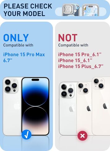 i-Blason Cosmo Magnetic for iPhone 15 Pro Max Case with Camera Cover Stand [MagSafe Compatible] Slim Full-Body Phone Case for iPhone 15 Pro Max with Built-in Screen Protector & Kickstand (Marble) in Saudi Arabia
