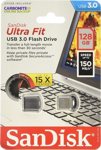 Sandisk Ultra Fit USB3.0 128GB Flash Memory Card (SDCZ43-128G-A46) in Saudi Arabia