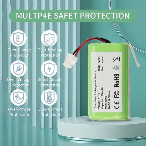 ZTHY New Battery Replacement for Amarey A900 A800 Goovi D380 D382 F007C Onson J10C Tasvor V300 X500 X500 Pro Vacuum Cleaner 14.4V 2800mAh in Saudi Arabia