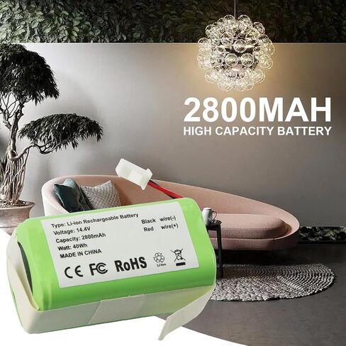 ZTHY New Battery Replacement for Amarey A900 A800 Goovi D380 D382 F007C Onson J10C Tasvor V300 X500 X500 Pro Vacuum Cleaner 14.4V 2800mAh in Saudi Arabia