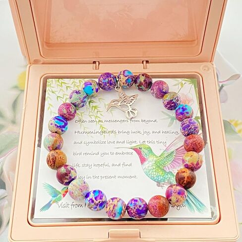 Hummingbird Bracelet for Women Hummingbird Lover Gifts Hummingbird Charm Jewelry Hummingbird Inspirational Gifts for Mom Daughter Sister Niece Granddaughter Best Friend Women Girls Birthday Gift in Kuwait