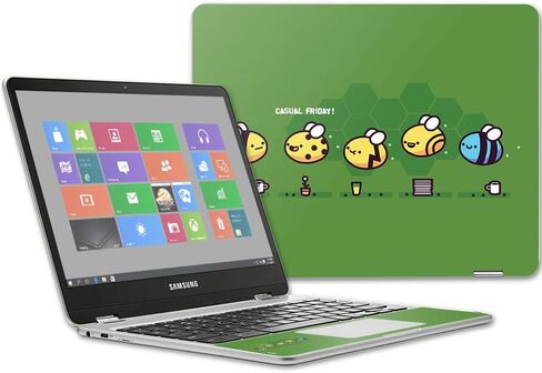 غلاف MightySkins متوافق مع جهاز Samsung Chromebook Plus مقاس 12.3 بوصة (2017 - نحلة الجمعة غير الرسمية | غطاء مغلف من الفينيل واقٍ ومتين وفريد ​​من نوعه | سهل التركيب والإزالة وتغيير الأنماط | صنع في الولايات المتحدة الأمريكية in Saudi Arabia