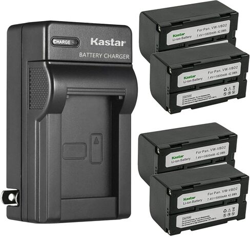 Kastar 3-Pack Battery and AC Wall Charger Replacement for Hitachi VM-E535LA, VM-E540LA, VM-E545LA, VM-E545LS, VM-E555, VM-E555LA, VM-E563LA, VM-E565, VM-E565LA, VM-E568E, VM-E568LE, VM-E573LA in Saudi Arabia