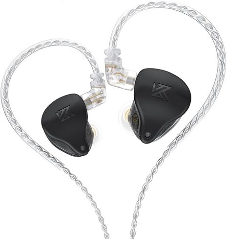 سماعة أذن KZ AST مزودة بـ 12 وحدة BA عالية الدقة وشاشة صوت جهير وسماعة أذن متوازنة وسدادات أذن لتقليل الضوضاء وهندسة الجسم وسماعة موسيقى رياضية مريحة (بدون ميكروفون، أسود) in Kuwait