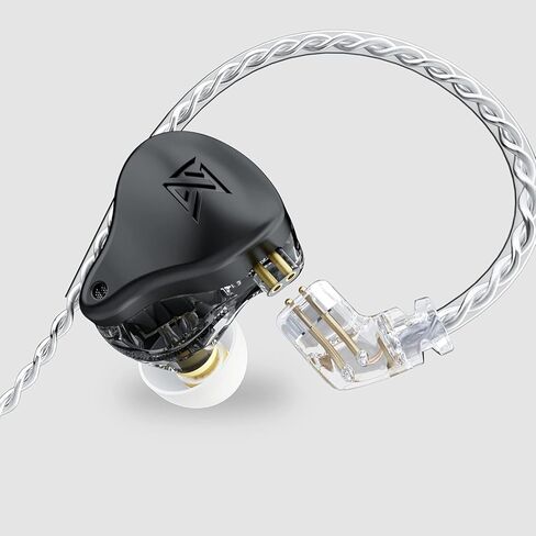 سماعة أذن KZ AST مزودة بـ 12 وحدة BA عالية الدقة وشاشة صوت جهير وسماعة أذن متوازنة وسدادات أذن لتقليل الضوضاء وهندسة الجسم وسماعة موسيقى رياضية مريحة (بدون ميكروفون، أسود) in Kuwait