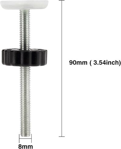AMORBASE Pet Gates Spindle Rods 8mm(M8) - Replacement Threaded Screw Bolts Hardware Parts Kit Wall Protector for Baby Pressure Mounted Safety Door & Pet Stair Gates (White) - by AMORBASE in Kuwait