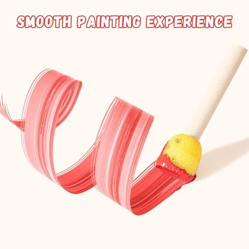 Simetufy 50 Pcs Foam Paint Brushes, Foam Brushes 2 inch, Wood Handle Sponge Brushes for Painting, Varnishes, and DIY Craft Projects in Saudi Arabia