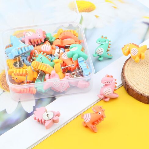 30pcs Mixed Styles Creative Decorative Push Pins Cute Sunflower Bee Butterfly Pushpins Thumb Tacks with a Box for Photos Wall Office Cork/Bulletin Boards Decoration in Saudi Arabia