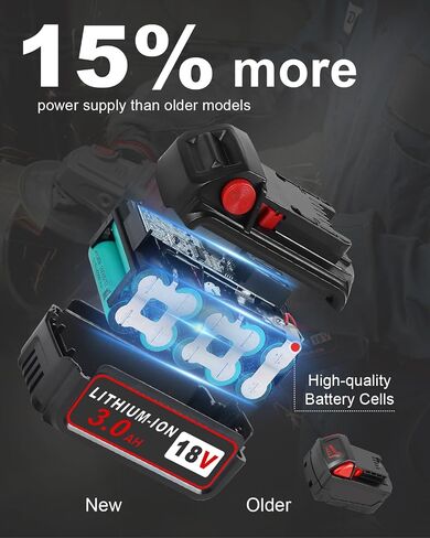 3.0AH Replacement Battery Compatible with Milwaukee M18 18v M18B 48-11-1820 48-11-1850 48-11-1828 48-11-10 in Saudi Arabia