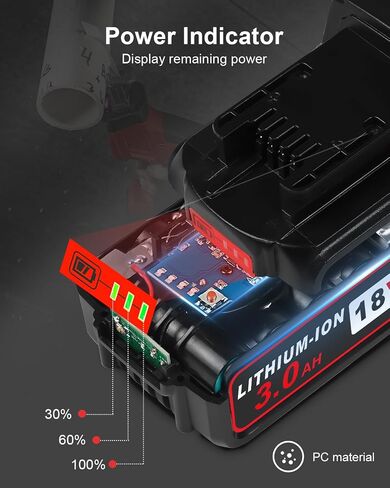 3.0AH Replacement Battery Compatible with Milwaukee M18 18v M18B 48-11-1820 48-11-1850 48-11-1828 48-11-10 in Saudi Arabia