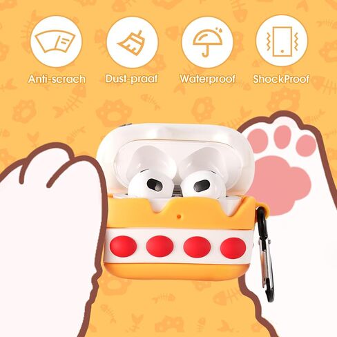 Compatible AirPods Pro Case Shockproof Silicone Leather Full Protective Cover Cute Strawberry Cat Cake Bluetooth Headset Protective Case Soft Case for Women(AirPods Pro/Airpods pro2) in Saudi Arabia